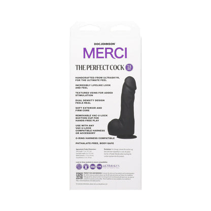 MERCI THE PERFECT COCK 7.5 IN. DILDO WITH REMOVABLE VAC-U-LOCK SUCTION CUP