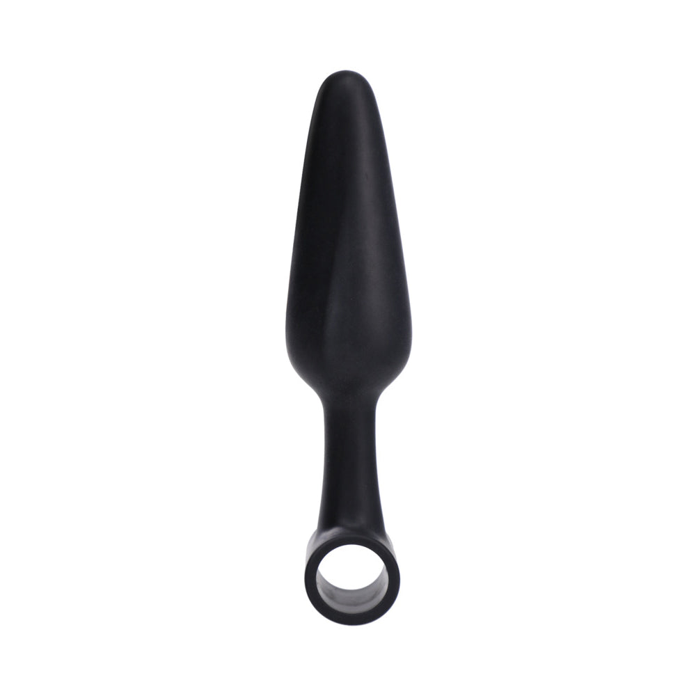 IN A BAG VIBRATING BUTT PLUG 5 IN. BLACK