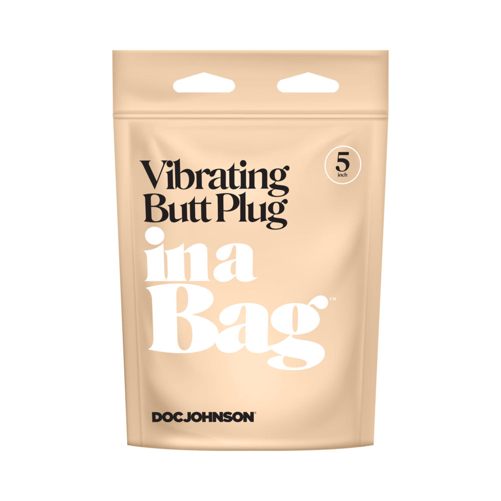 IN A BAG VIBRATING BUTT PLUG 5 IN. BLACK