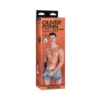 SIGNATURE COCKS OLIVER FLYNN ULTRASKYN COCK WITH REMOVABLE VAC-U-LOCK SUCTION CUP 10IN VANILLA