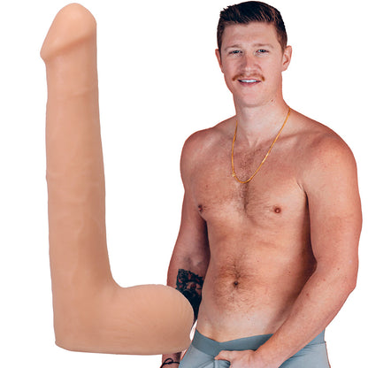 SIGNATURE COCKS OLIVER FLYNN ULTRASKYN COCK WITH REMOVABLE VAC-U-LOCK SUCTION CUP 10IN VANILLA