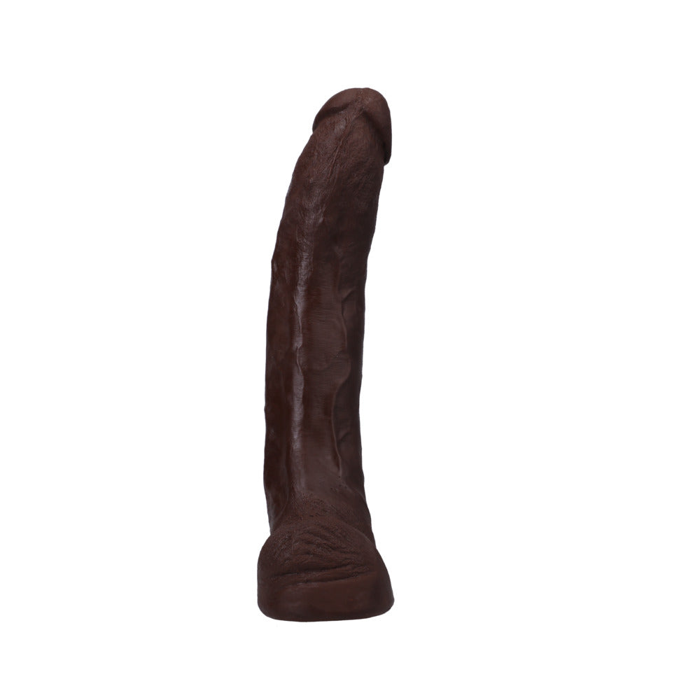 SIGNATURE COCKS DREDD ULTRASKYN COCK WITH REMOVABLE VAC-U-LOCK SUCTION CUP 13.5IN CHOCOLATE