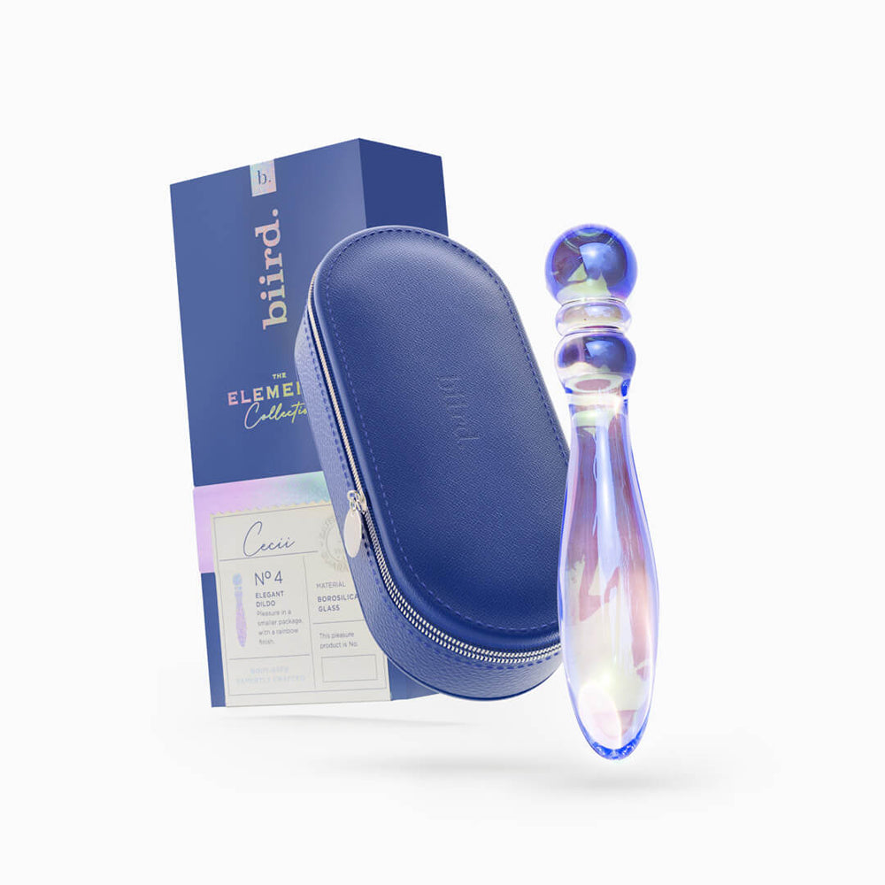 BIIRD CECII BEADED GLASS DILDO