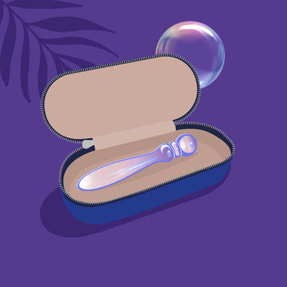 BIIRD CECII BEADED GLASS DILDO