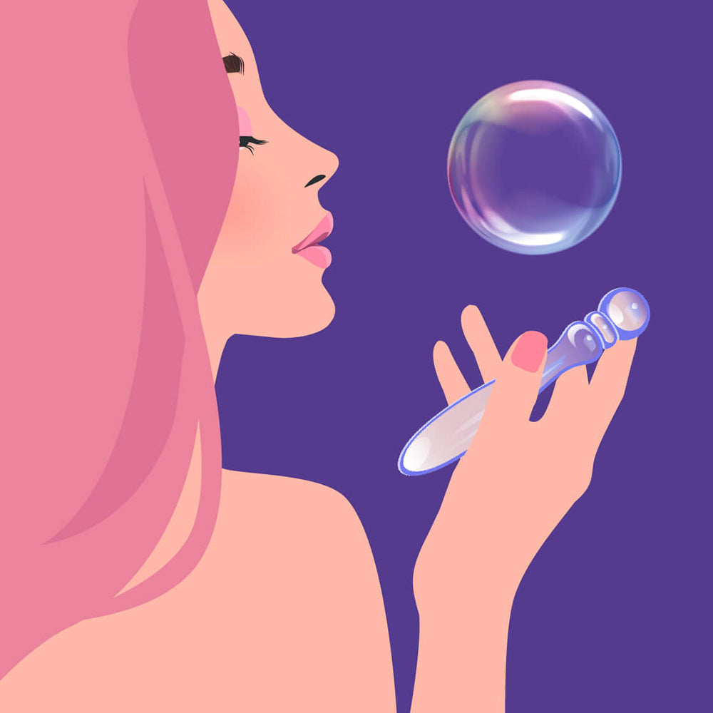 BIIRD - CECII BEADED GLASS DILDO