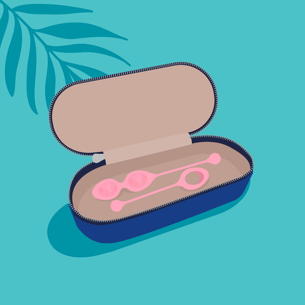 BIIRD YONII 2-PIECE ROSE QUARTZ EGGS SET