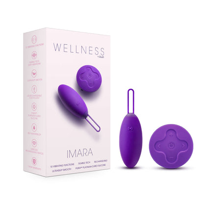 WELLNESS IMARA VIBRATING EGG WITH REMOTE PURPLE