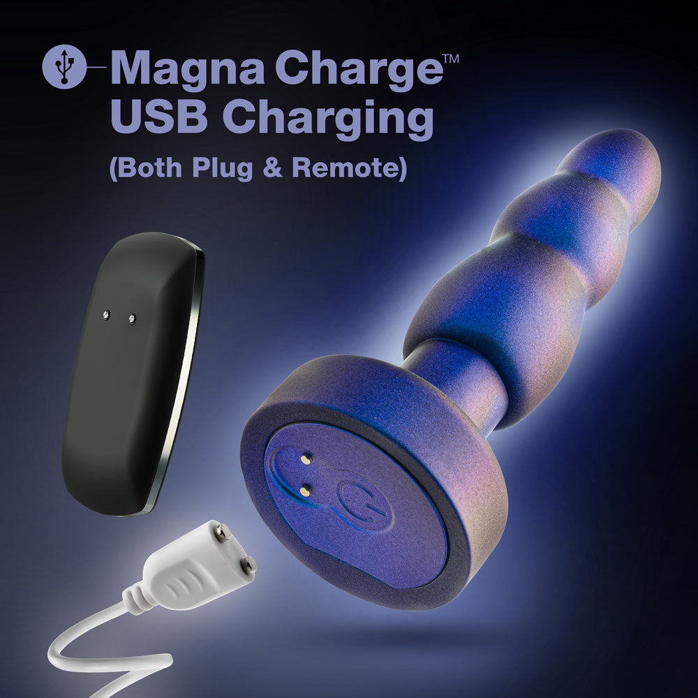 ANAL ADVENTURES MATRIX KINETIK PLUG WITH REMOTE SPACE AGE BLUE