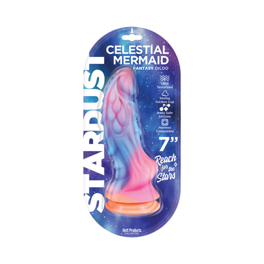 HOTT PRODUCTS - STARDUST CELESTIAL MERMAID 7 IN. SILICONE DILDO