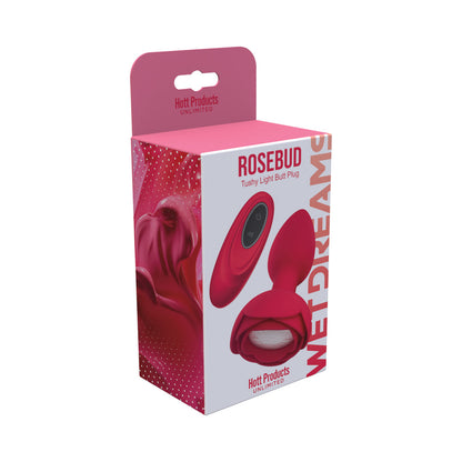 HOTT PRODUCTS - ROSE BUD TUSHY LIGHT LIGHT-UP SILICONE BUTT PLUG