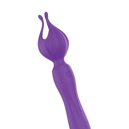 WET DREAMS CLITORAL KISS FLOWER PETAL SILICONE VIBRATOR PURPLE