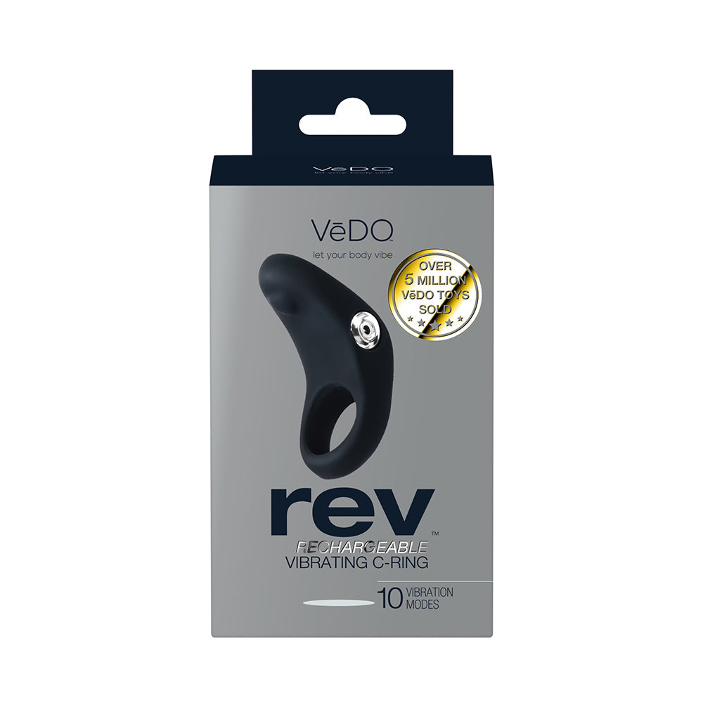 VEDO REV RECHARGEABLE VIBRATING C-RING BLACK