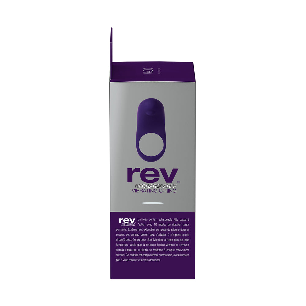 VEDO REV RECHARGEABLE VIBRATING C-RING PURPLE