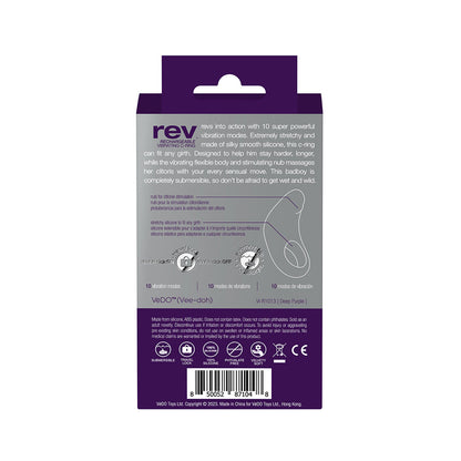 VEDO REV RECHARGEABLE VIBRATING C-RING PURPLE