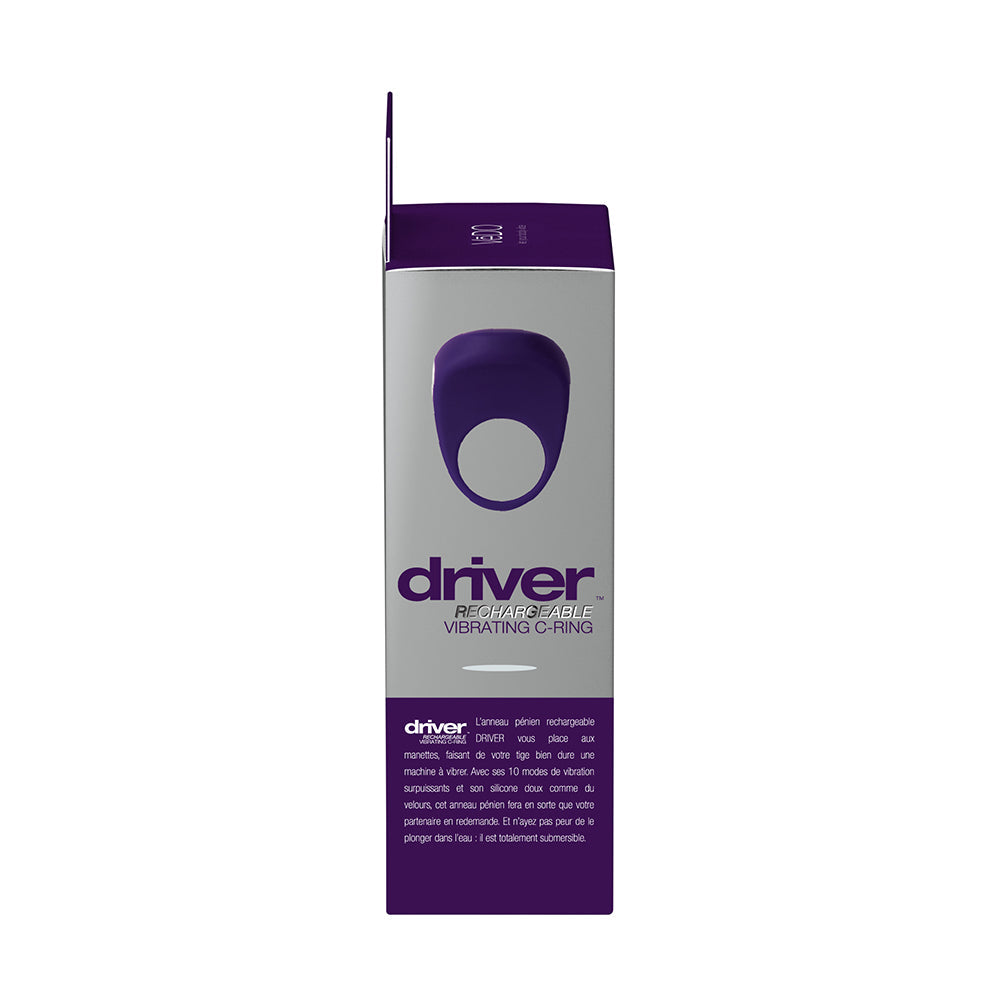 VEDO DRIVER RECHARGEABLE VIBRATING C-RING PURPLE