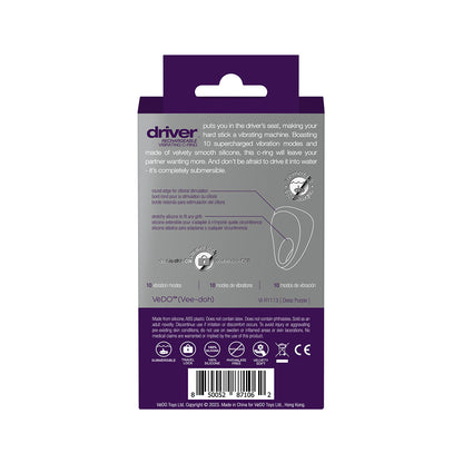 VEDO DRIVER RECHARGEABLE VIBRATING C-RING PURPLE