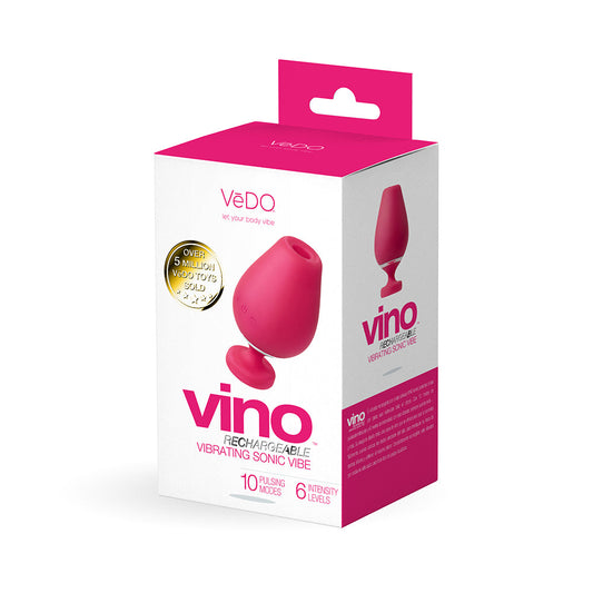 VEDO VINO RECHARGEABLE VIBRATING SONIC VIBE PINK