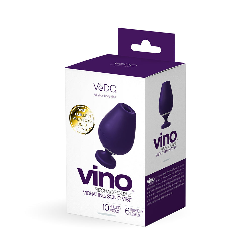VEDO VINO RECHARGEABLE VIBRATING SONIC VIBE PURPLE