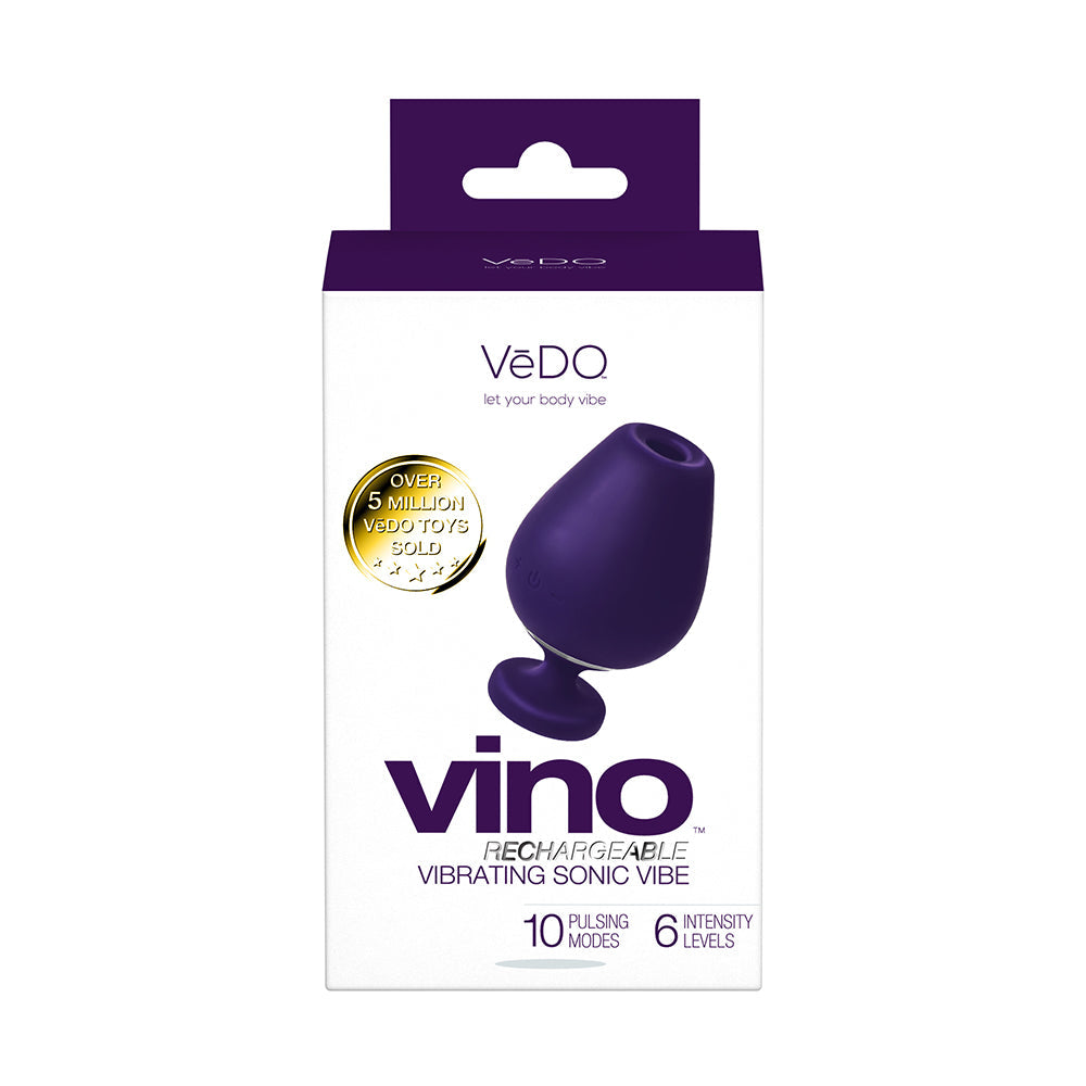 VEDO VINO RECHARGEABLE VIBRATING SONIC VIBE PURPLE