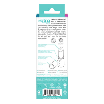 VEDO RETRO RECHARGEABLE BULLET TURQUOISE