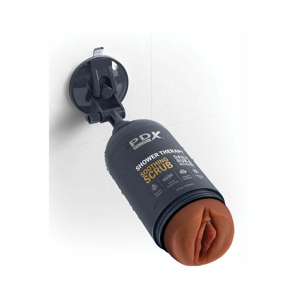 PDX PLUS SHOWER THERAPY SOOTHING SCRUB BROWN