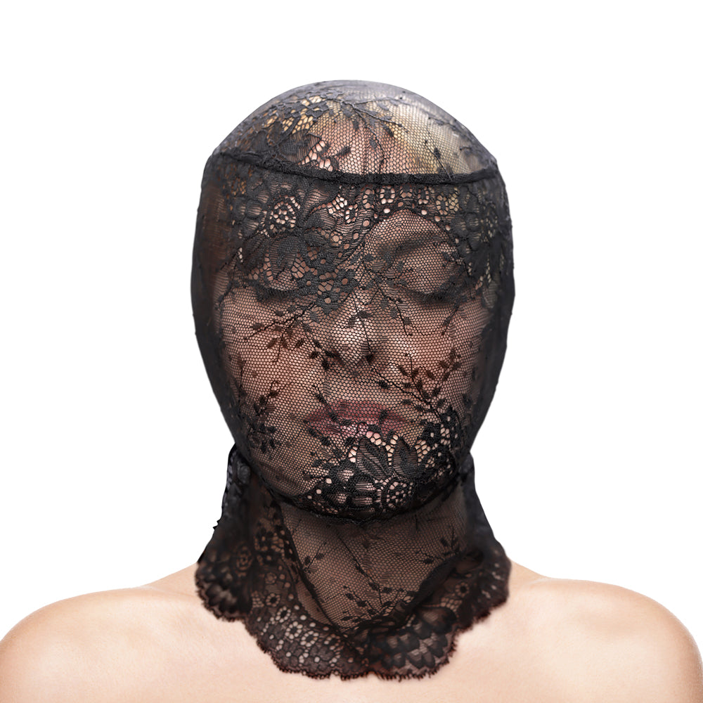 NS NOVELTIES - HUSTLER TABOO LACE HOOD BLACK