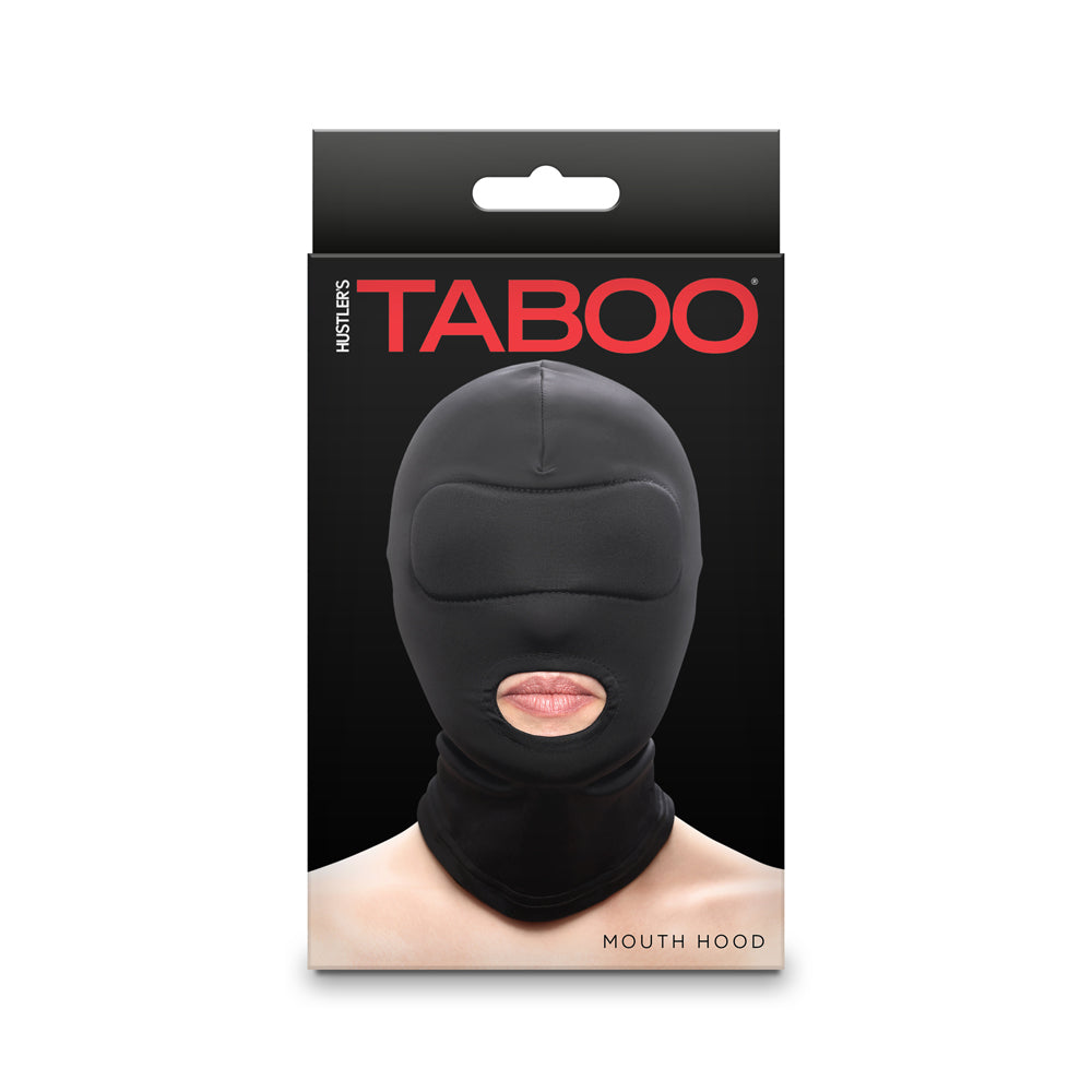 NS NOVELTIES - HUSTLER TABOO MOUTH HOOD BLACK