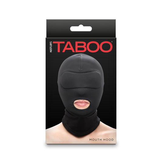 NS NOVELTIES - HUSTLER TABOO MOUTH HOOD BLACK