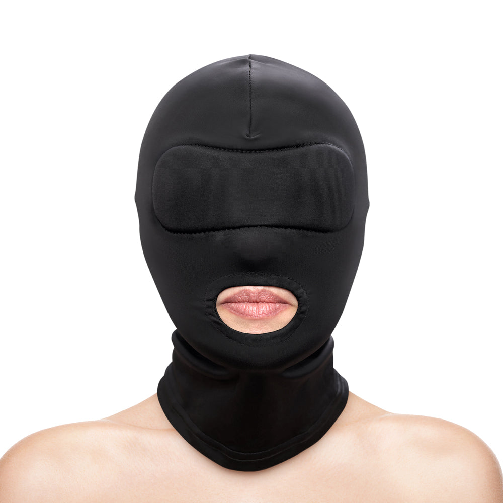 NS NOVELTIES - HUSTLER TABOO MOUTH HOOD BLACK