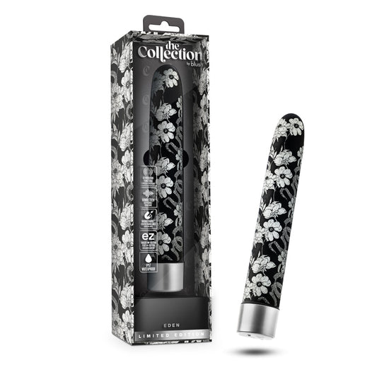THE COLLECTION EDEN LIMITED EDITION RECHARGEABLE 7 IN. VIBRATOR BLACK