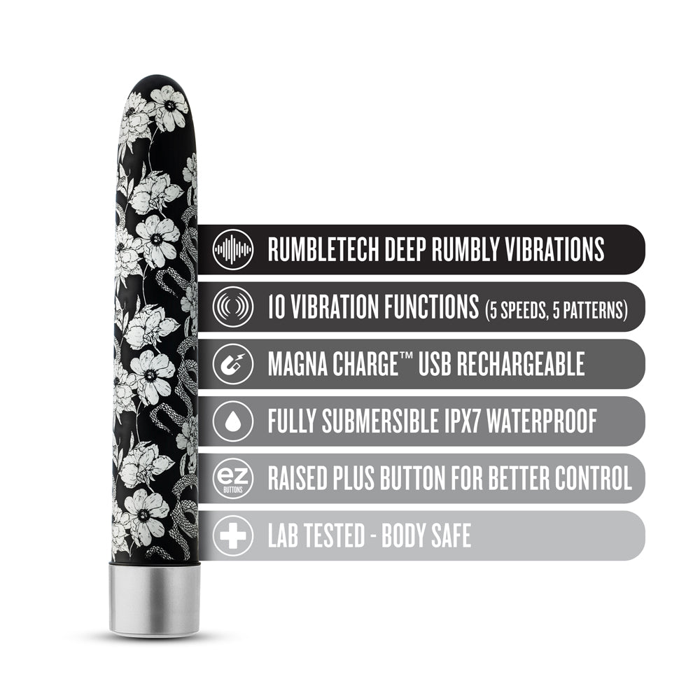 THE COLLECTION EDEN LIMITED EDITION RECHARGEABLE 7 IN. VIBRATOR BLACK