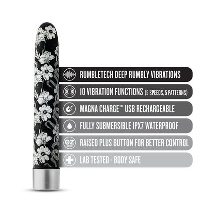 THE COLLECTION EDEN LIMITED EDITION RECHARGEABLE 7 IN. VIBRATOR BLACK