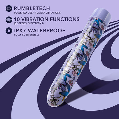 LIMITED ADDICTION FLORADELIC RECHARGEABLE 7 IN. VIBRATOR PURPLE