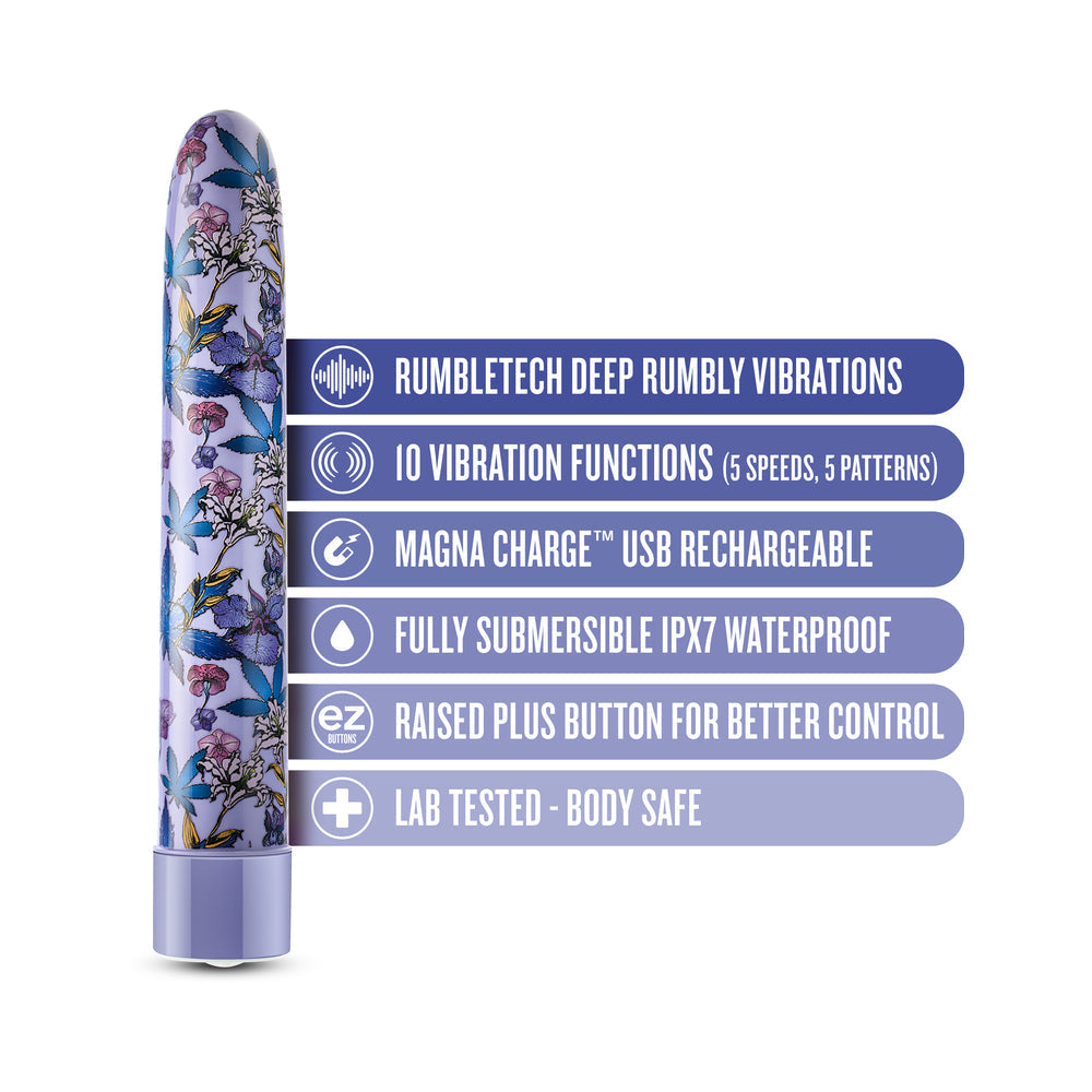 LIMITED ADDICTION FLORADELIC RECHARGEABLE 7 IN. VIBRATOR PURPLE