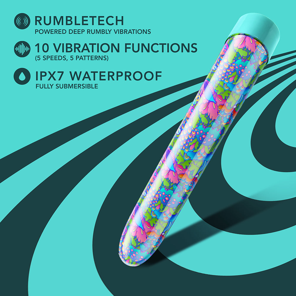 LIMITED ADDICTION UTOPIA RECHARGEABLE 7 IN. VIBRATOR AQUA