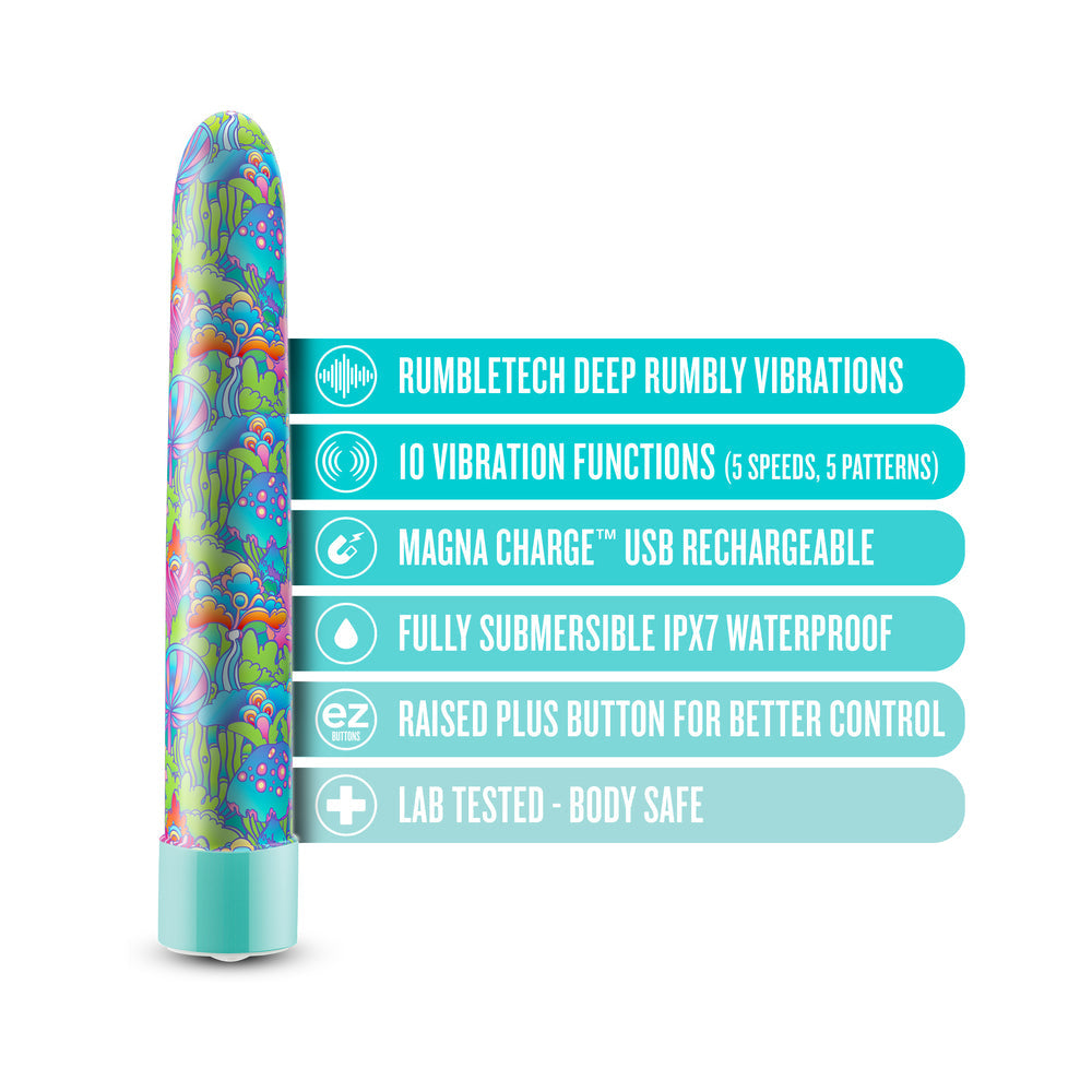 LIMITED ADDICTION UTOPIA RECHARGEABLE 7 IN. VIBRATOR AQUA