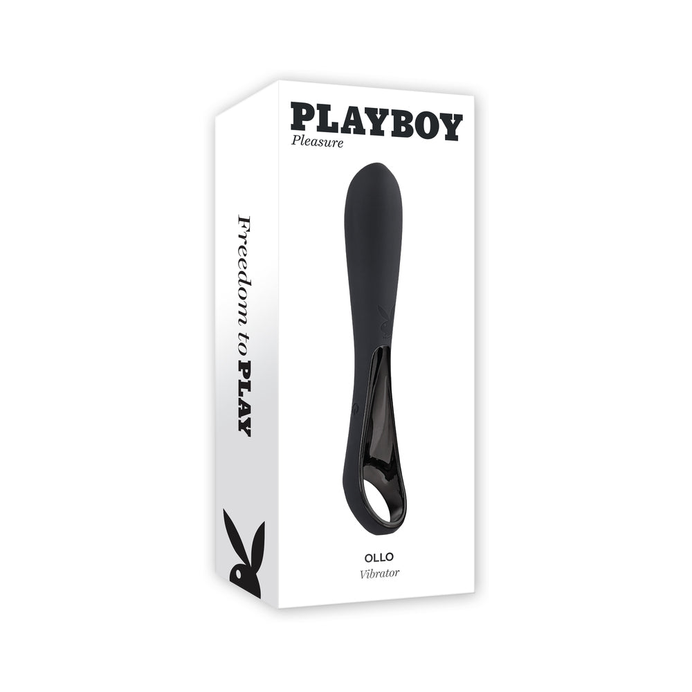 PLAYBOY OLLO RECHARGEABLE SILICONE VIBRATOR WITH RING HANDLE 2 AM