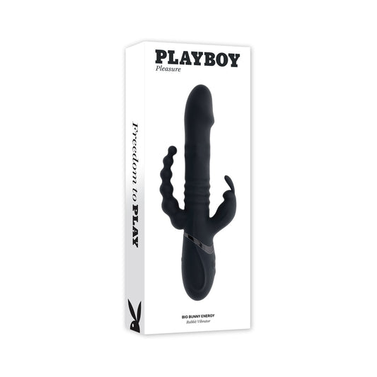 PLAYBOY BIG BUNNY ENERGY RECHARGEABLE SILICONE TRIPLE STIM VIBRATOR 2AM
