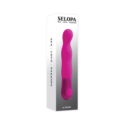 SELOPA - VIBRADOR DE SILICONA PUNTO G WOW ROSA