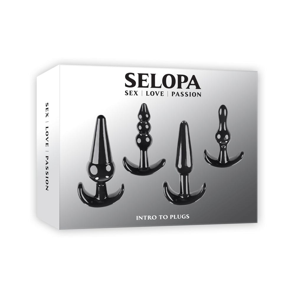 SELOPA - INTRO TO PLUGS 4-PIECE ANAL PLUG SET BLACK