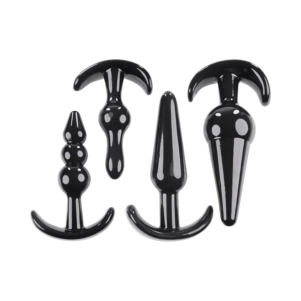 SELOPA INTRO TO PLUGS 4-PIECE ANAL PLUG SET BLACK
