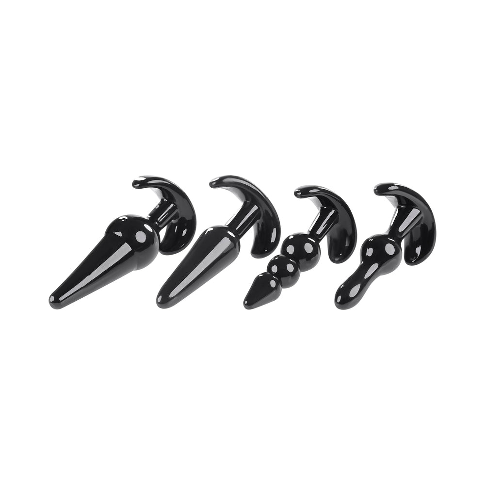 SELOPA INTRO TO PLUGS 4-PIECE ANAL PLUG SET BLACK