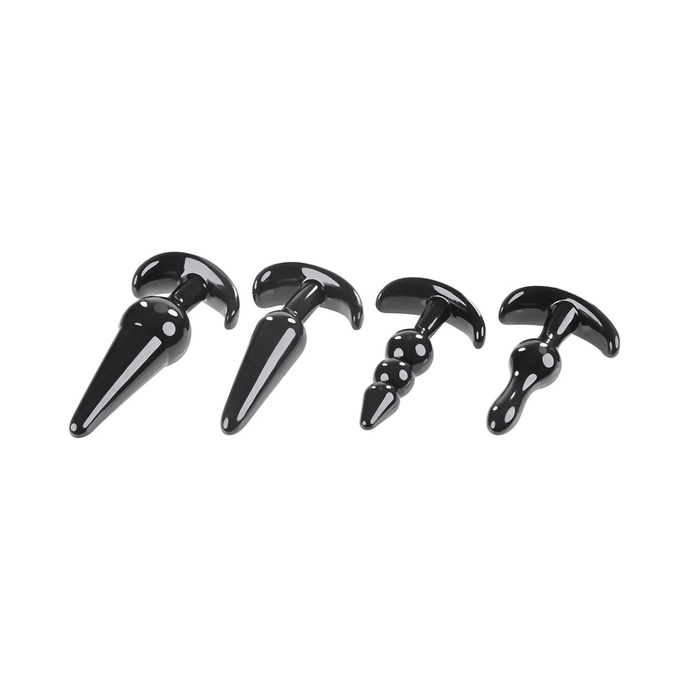 SELOPA INTRO TO PLUGS 4-PIECE ANAL PLUG SET BLACK