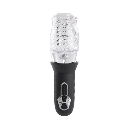 ZERO TOLERANCE CYCLONE RECHARGEABLE VIBRATING SPINNING STROKER BLACK CLEAR