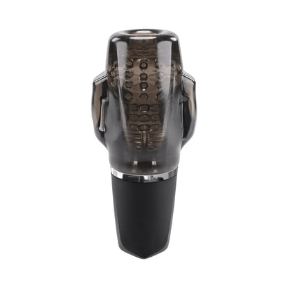 ZERO TOLERANCE - A SUCKING GOOD TIME RECHARGEABLE VIBRATING STROKER BLACK SMOKE