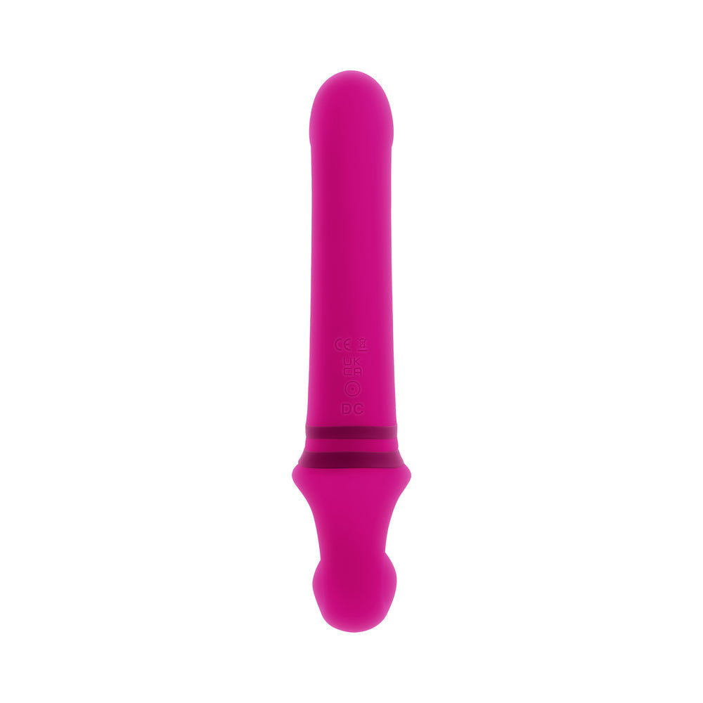 GENDER X SHARING IS CARING RECHARGEABLE SILICONE DUAL-ENDED VIBRATOR PINK