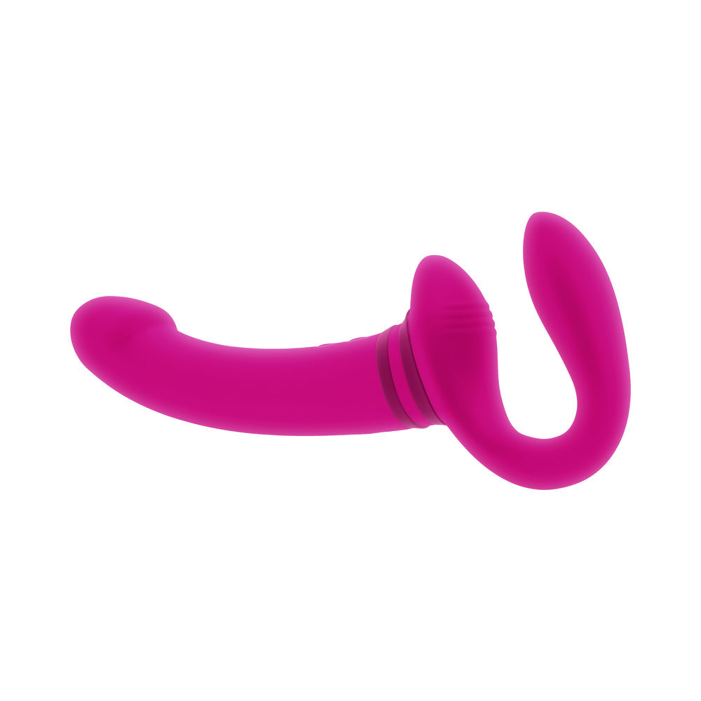 GENDER X SHARING IS CARING RECHARGEABLE SILICONE DUAL-ENDED VIBRATOR PINK