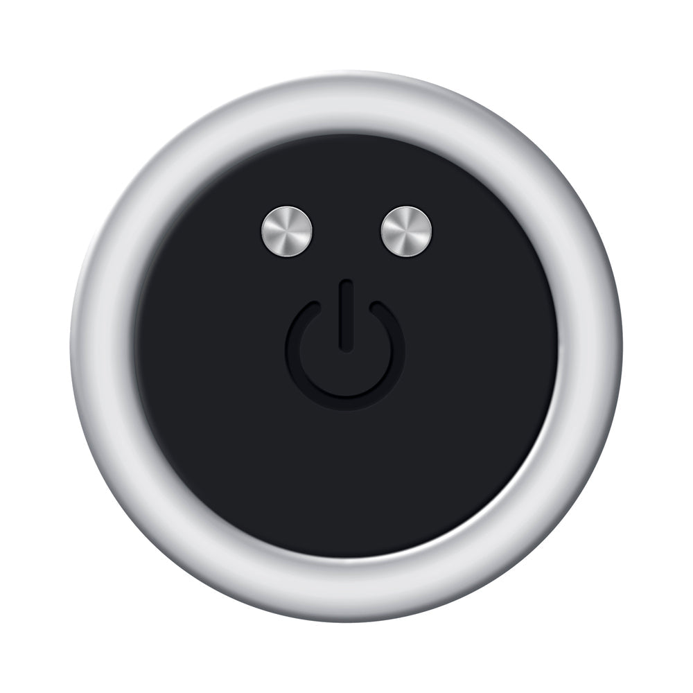 GENDER X ROCKIN'' METAL PLUG MINI RECHARGEABLE VIBRATING ANAL PLUG ALUMINUM SILVER