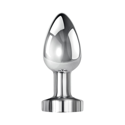GENDER X - ROCKIN'' METAL PLUG XL RECHARGEABLE VIBRATING ANAL PLUG ALUMINUM SILVER