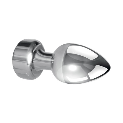 GENDER X ROCKIN'' METAL PLUG XL RECHARGEABLE VIBRATING ANAL PLUG ALUMINUM SILVER